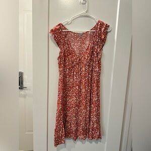 Rails Red and White Floral Top